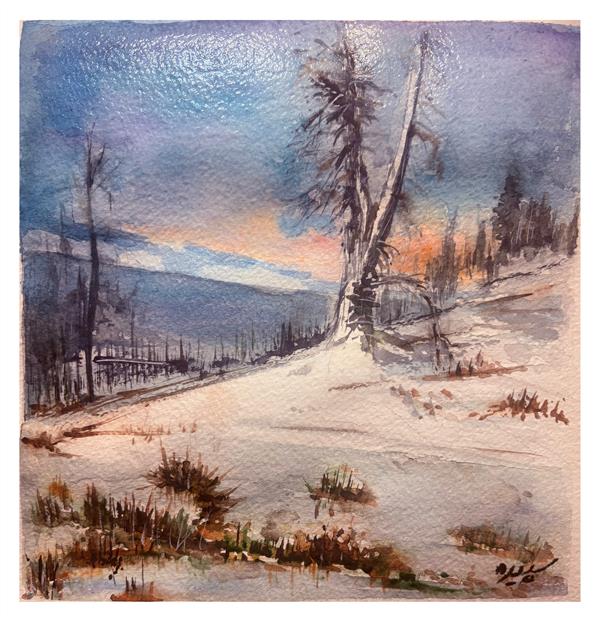 هنر نقاشی و گرافیک محفل نقاشی و گرافیک سپیده اربابی بیدگلی  نام اثر : شب یلدا 
تکنیک : آبرنگ روی مقوای فابریانو 
زمستان 1404 