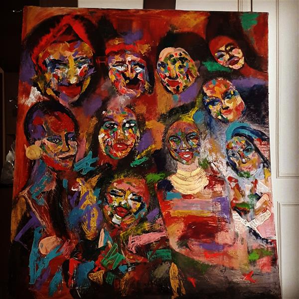 هنر نقاشی و گرافیک محفل نقاشی و گرافیک  samira vojdani ترکیب مواد ؛۱۳۹۹؛ زنان افریقایی ؛سمیرا وجدانی 