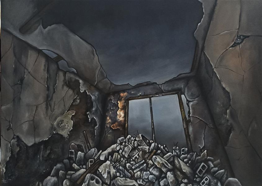 هنر نقاشی و گرافیک محفل نقاشی و گرافیک سید حامد قائم مقامی  نام اثر: ویرانی 
هنرمند : حامد قائم مقامی 
متریال : رنگ و روغن 
۱۴۰۳