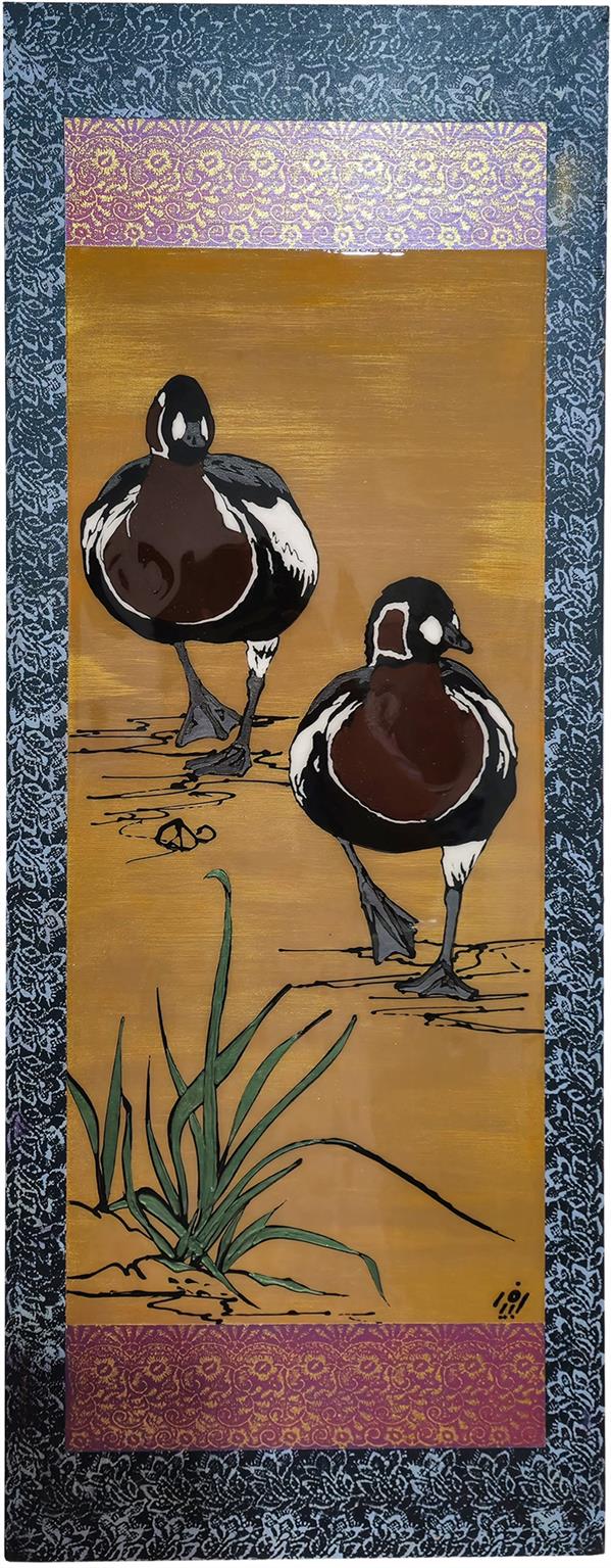 هنر نقاشی و گرافیک محفل نقاشی و گرافیک فریبا فردوسی  #اکریلیک_روی_پنل_چوبی
1403ازمجموعه#گیلان_زمین#عروس_غاز گونه در معرض انقراض#فریبا_فردوسی