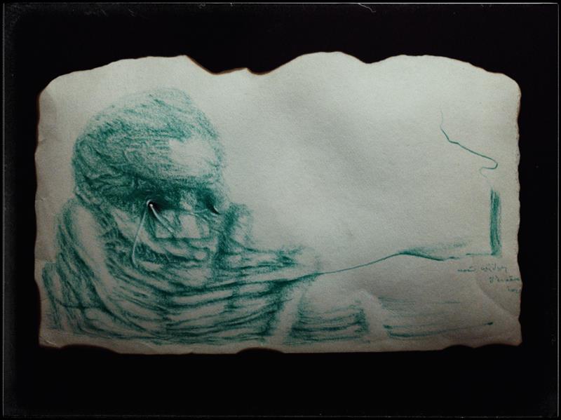 هنر نقاشی و گرافیک محفل نقاشی و گرافیک آریا پورکاظم مداد سبز روی کاغذ پارچه ای، ۱۴۰۴
#طراحی #پرتره 