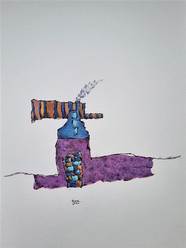 هنر نقاشی و گرافیک محفل نقاشی و گرافیک هاجر متین فر  مقوای ۴۰۰ گرمی
مدادرنگی و روان‌نویس 
۱۴۰۳
دیگر در این شهر نیستم 
هاجر متین فر