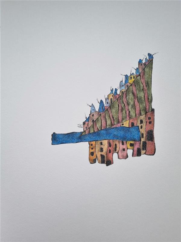 هنر نقاشی و گرافیک محفل نقاشی و گرافیک هاجر متین فر  مقوای ۴۰۰ گرمی
مدادرنگی
۱۴۰۳
دیگر در این شهر نیستم 
هاجر متین فر