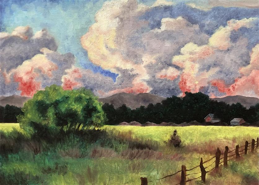 هنر نقاشی و گرافیک محفل نقاشی و گرافیک سارا باقری نام اثر: موج ابرها - رنگ روغن روی بوم
هنرمند: سارا باقری - 1401
#رنگ_روغن #منظره