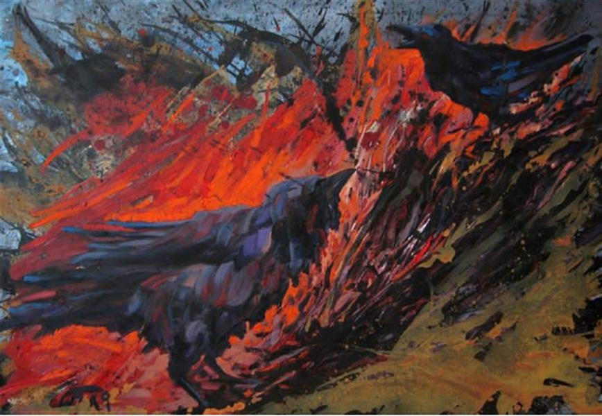 هنر نقاشی و گرافیک محفل نقاشی و گرافیک مصطفی خزایی رنگ و روغن ، 1388,0از مجموعه این پرنده های لعنتی ، مصطفی خزایی 