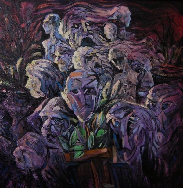 هنر نقاشی و گرافیک محفل نقاشی و گرافیک مصطفی خزایی رنگ و روغن ، مجموعه مسخ ، 1381،مصطفی خزایی