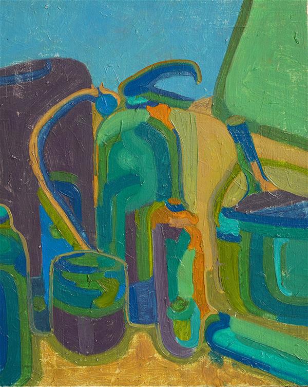 هنر نقاشی و گرافیک محفل نقاشی و گرافیک عارف صدیقی oil and color on canvas, live model