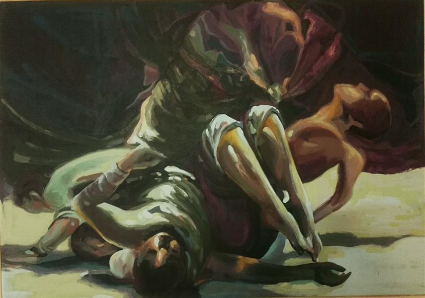 هنر نقاشی و گرافیک محفل نقاشی و گرافیک الهام حسین پور بدون عنوان، 132×99، آکریلیک، چهارچوب بدون شیب همراه با زهوار