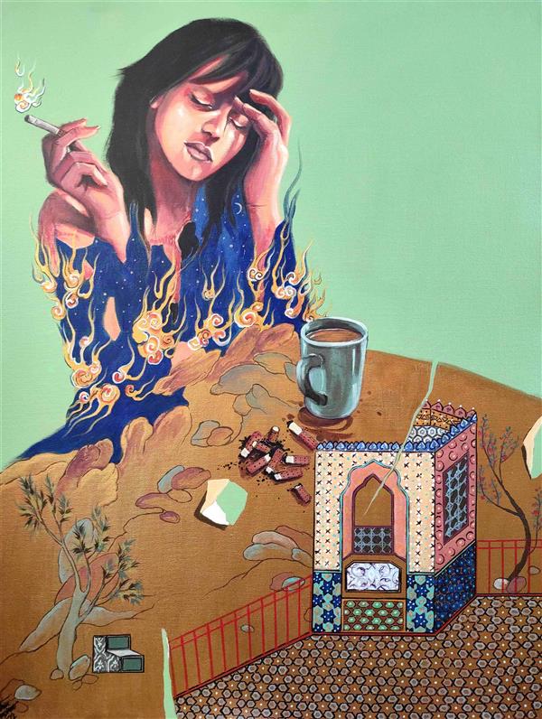 هنر نقاشی و گرافیک محفل نقاشی و گرافیک الهام حسین پور آکریلیک روی بوم دیپ ، سال خلق 1401, عنوان اثر: گرفتار شب ، هنرمند : الهام حسین پور 
#پرتره
#کوبیسم