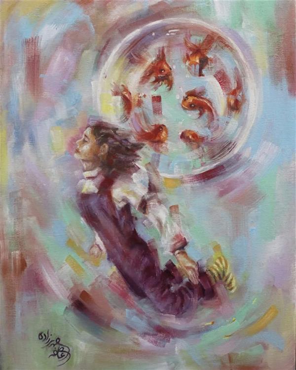 هنر نقاشی و گرافیک محفل نقاشی و گرافیک عاطفه مهدی زاده #رنگ_روغن #آرزو #عاطفه_مهدی_زاده 