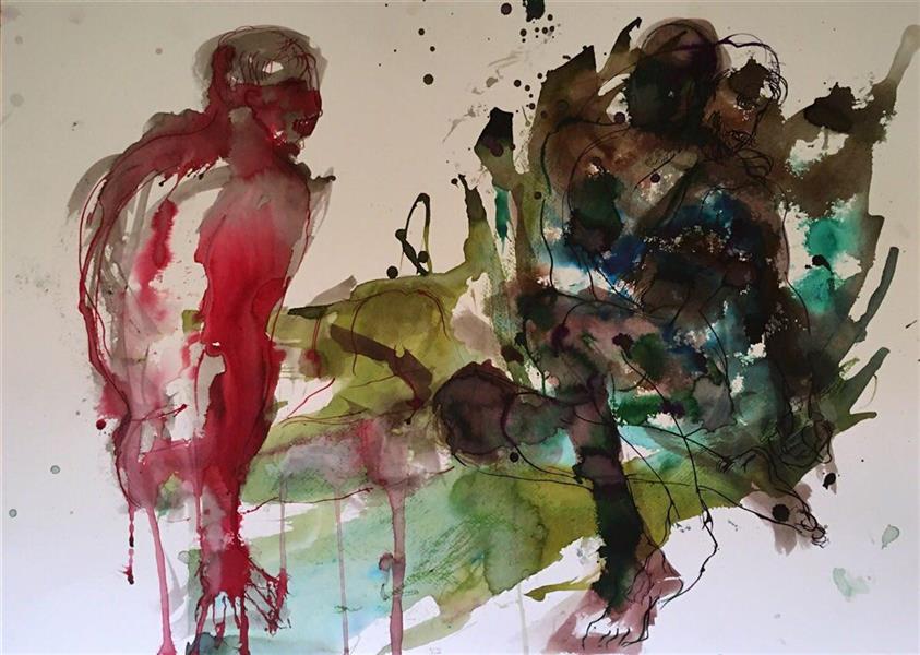 هنر نقاشی و گرافیک محفل نقاشی و گرافیک نگارباطنی پور اکسپرسیونیسم فیگوراتیو/
تکنیک ترکیبی روی مقوا