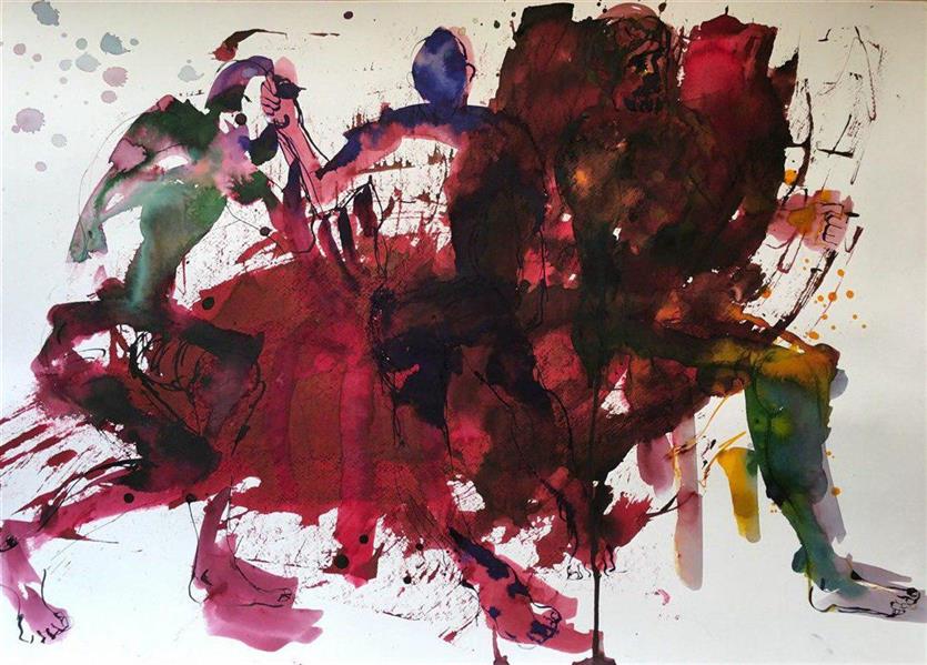 هنر نقاشی و گرافیک محفل نقاشی و گرافیک نگارباطنی پور اکسپرسیونیسم فیگوراتیو/
تکنیک ترکیبی روی مقوا