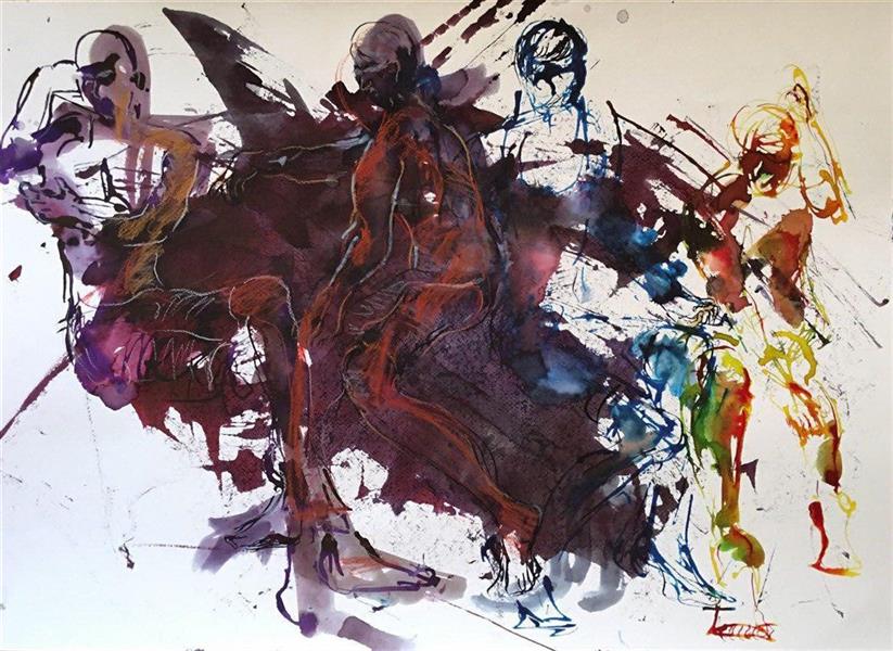 هنر نقاشی و گرافیک محفل نقاشی و گرافیک نگارباطنی پور اکسپرسیونیسم فیگوراتیو/
تکنیک ترکیبی روی مقوا