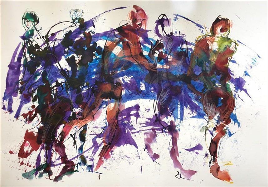 هنر نقاشی و گرافیک محفل نقاشی و گرافیک نگارباطنی پور اکسپرسیونیسم فیگوراتیو/
تکنیک ترکیبی روی مقوا