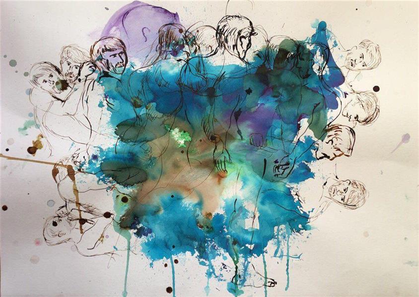 هنر نقاشی و گرافیک محفل نقاشی و گرافیک نگارباطنی پور اکسپرسیونیسم فیگوراتیو/
تکنیک ترکیبی روی مقوا