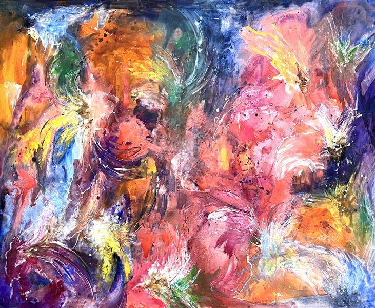 هنر نقاشی و گرافیک محفل نقاشی و گرافیک روزیتا اسمعیل پور اکریلیک روی بوم- 1403-نام اثر جریان- روزیتا اسمعیل پور