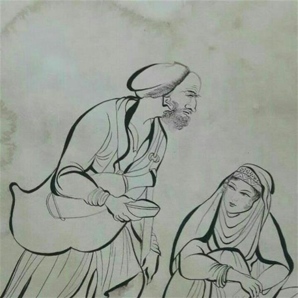 هنر نقاشی و گرافیک محفل نقاشی و گرافیک ارغوان فلاح مینیاتور آب مرکب