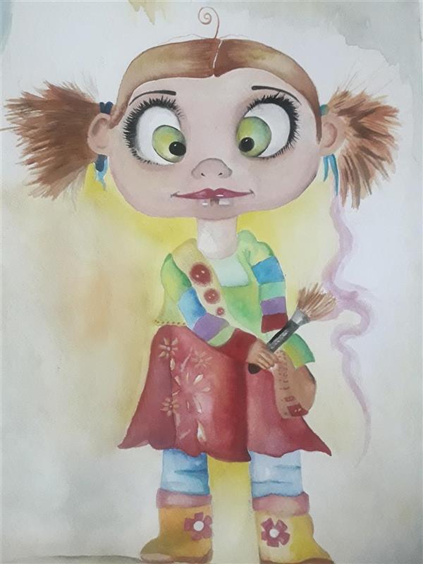 هنر نقاشی و گرافیک محفل نقاشی و گرافیک الهه سالمی راد نقاشی کودک.با گواش تکنیک آبرنگی