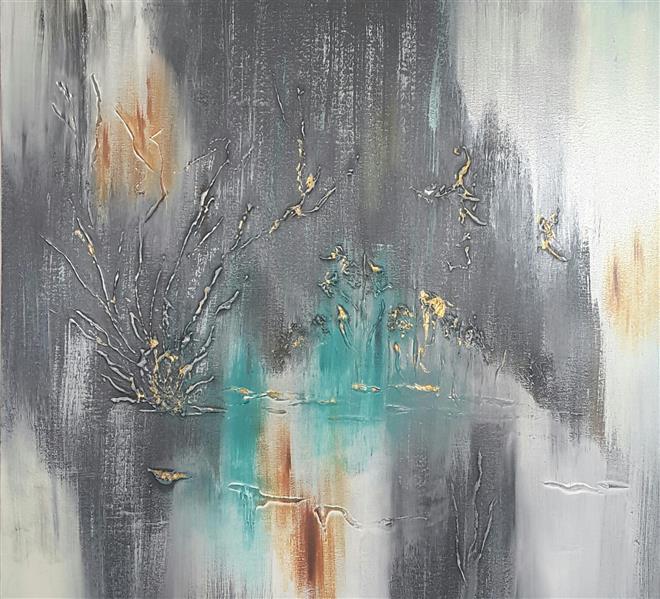 هنر نقاشی و گرافیک محفل نقاشی و گرافیک محسن نراقی #ترکیب مواد# روی بوم     60x60 cm