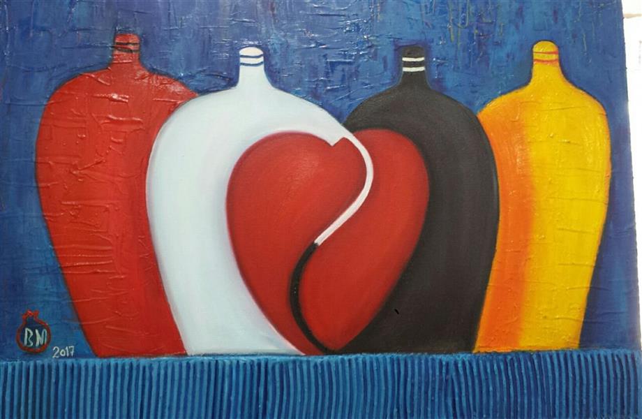 هنر نقاشی و گرافیک محفل نقاشی و گرافیک Betty mahdavi انسانها از هر رنگ ونژاد همه رنگ قلبشون قرمزه (قلب یکرنگ دارند)