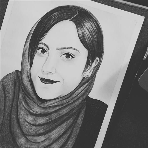 هنر نقاشی و گرافیک محفل نقاشی و گرافیک مریم محمدی زاده طراحی چهره در ابعاد a3