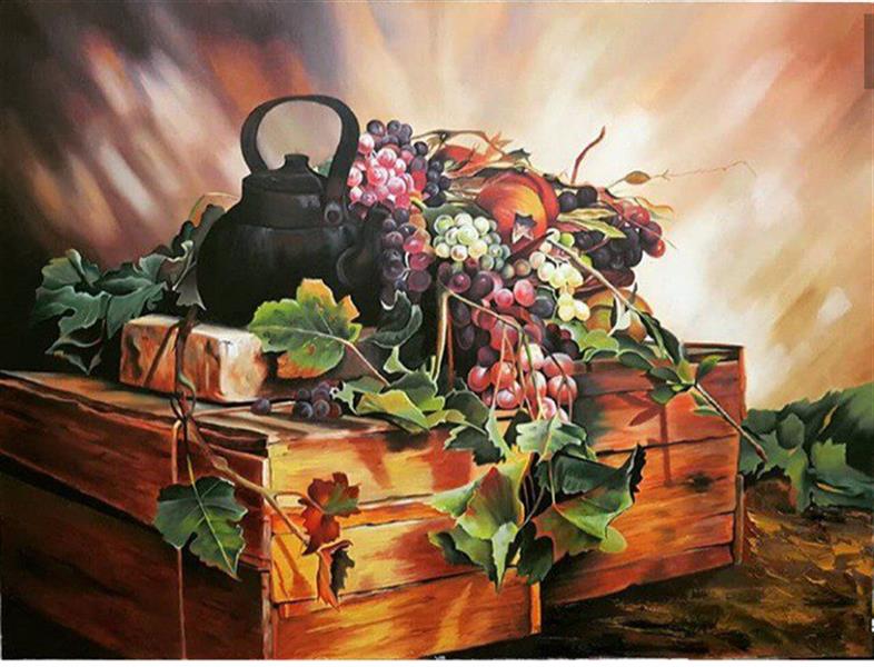 هنر نقاشی و گرافیک محفل نقاشی و گرافیک لیدا محترمی رنگ روغن - سایز ۶۰ در ۸۰