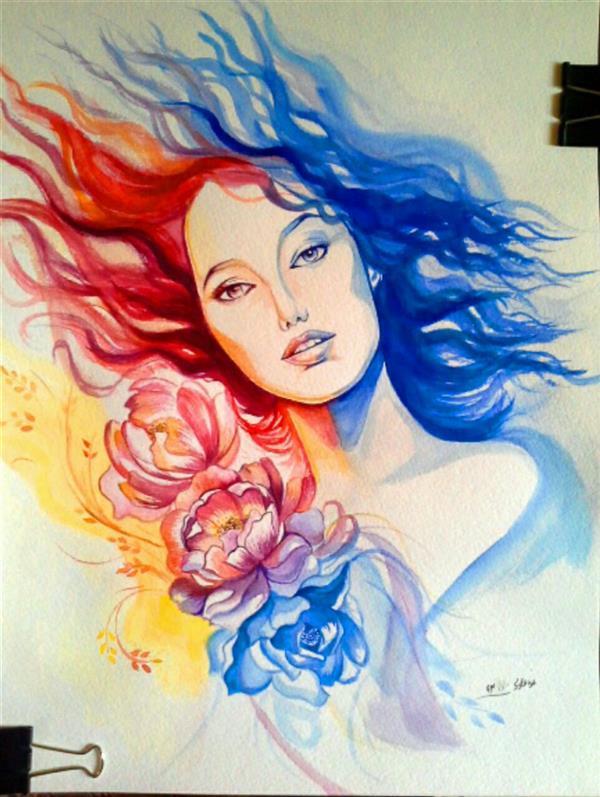 هنر نقاشی و گرافیک محفل نقاشی و گرافیک مونا-عادلی آبرنگ سایز 30*40