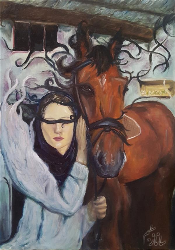 هنر نقاشی و گرافیک محفل نقاشی و گرافیک Sanaz_talaei #رنگ_روغن
50×70
#خیال
دومین سری از مجموعه اسب و انسان