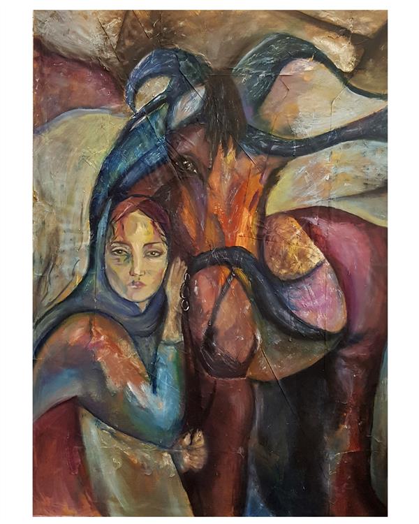 هنر نقاشی و گرافیک محفل نقاشی و گرافیک Sanaz_talaei #رنگ_روغن
رنگ روغن بر پس زمینه بافت دار
سومین تابلو از مجموعه اسب و انسان