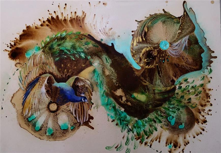 هنر نقاشی و گرافیک محفل نقاشی و گرافیک حسین هلالی نقاشی با #قهوه
سایز 70 در 100