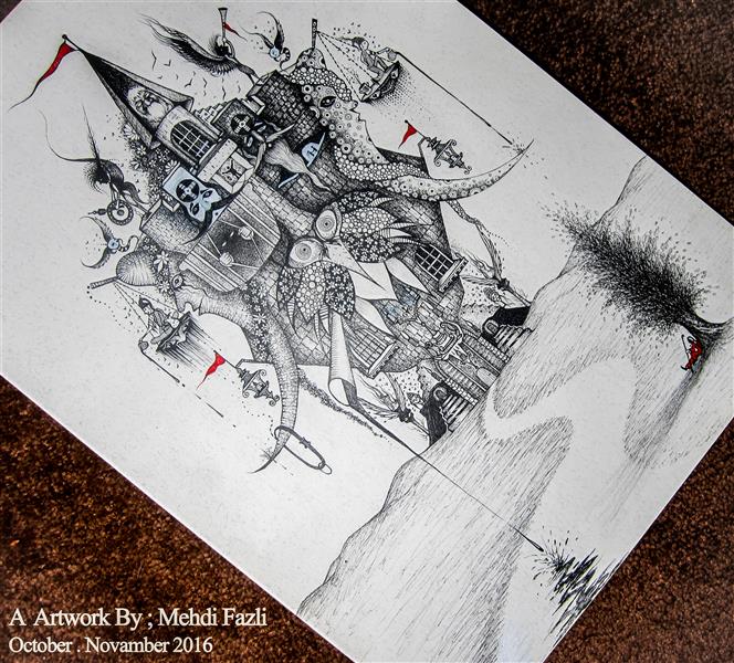 هنر نقاشی و گرافیک محفل نقاشی و گرافیک Mehdi Fazli با سلام خدمت همگی همکاران عزیزم
سایز اثر بهمراه قاب : ۸۰×۶۰
تکنیک: مداد . مداد رنگی . راپید
تخیل گرایی . تصویر سازی فراواقعیت گرایی