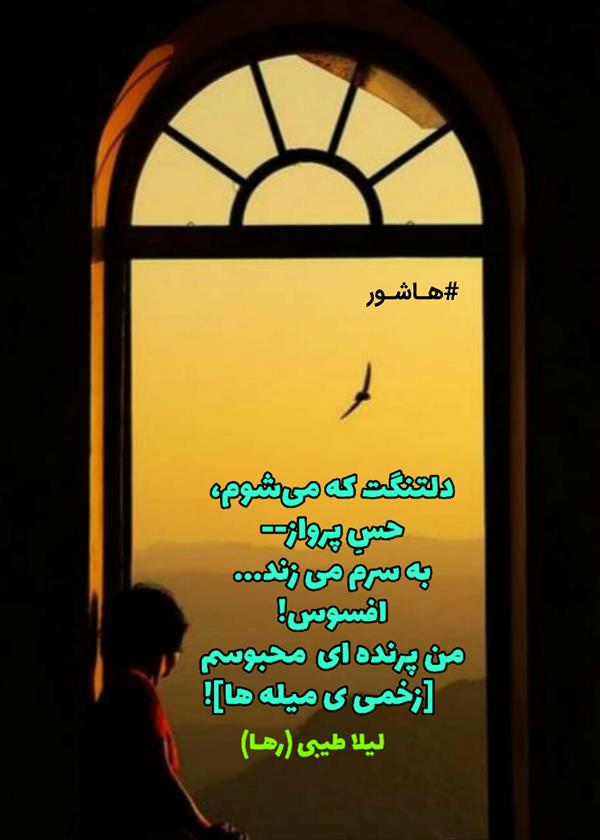 هنر شعر و داستان محفل شعر و داستان لیلا طیبی (صحرا) #لیلا_طیبی
#لیلا
#جیگر
#جیگرگوشه
#پاره_تن
#رها_فلاحی
#رها
#شعر
#اشعار
#شاعر
#شاعران
#شعرا
#هاشور
#هاشور_در_هاشور
#همراهی
#شعر_پاک
#شعر_ایران
#شعر_ناب
#شعر_آزاد
#هنرات
#همسرایی
#ویسگون
#بوکنرد
#تیوال
#زمستان
#بهار
#مهر
#آبان
#شعری_برای_تو
#قلم_عشق
#عشق_و_شعر
#شاعران_پارسی_زبان
#انجمن_شاعران_جوان
#ادبی_ها
#دو_بیتی
#تک_بیتی
#شعر_آزاد
#شعر_نو
#شعر_موج_نو
#شعر_کوتاه
#شعر_سپید
#شعر_مینیمال
#شعرنوش
#آوای_شعر
#چکامه
#رازک
#شعرک
#پریسکه
#چامه
#هنر
#هنرمند
#هنرمندان_ایران
#هنرمندان_کردستان
#هنرمندان_کورد
#معرقکاری
#معرق
#عکاس
#عکاسی
#داستان
#دلنوشته
#متن_ادبی
#هفت_هنر
#کانال_شعر_و_شعور
#رقص_حروف
#انجمن_شاعران_جوان
#شاعران_پارسی_زبان
#صیانت_شعر
#آیات_غمزه
#نویسنده
#کتاب_عشق_پایکوبی-میکند
#کتاب_گنجشک_های_شهر_هم_عاشقانه_نگاهت_میکنند
#کتاب_عشق_از_چشمانم_چکه_چکه-میریزد
#saeidfallahi
#zanakordistani
#lilatayebi
#rahafallahi