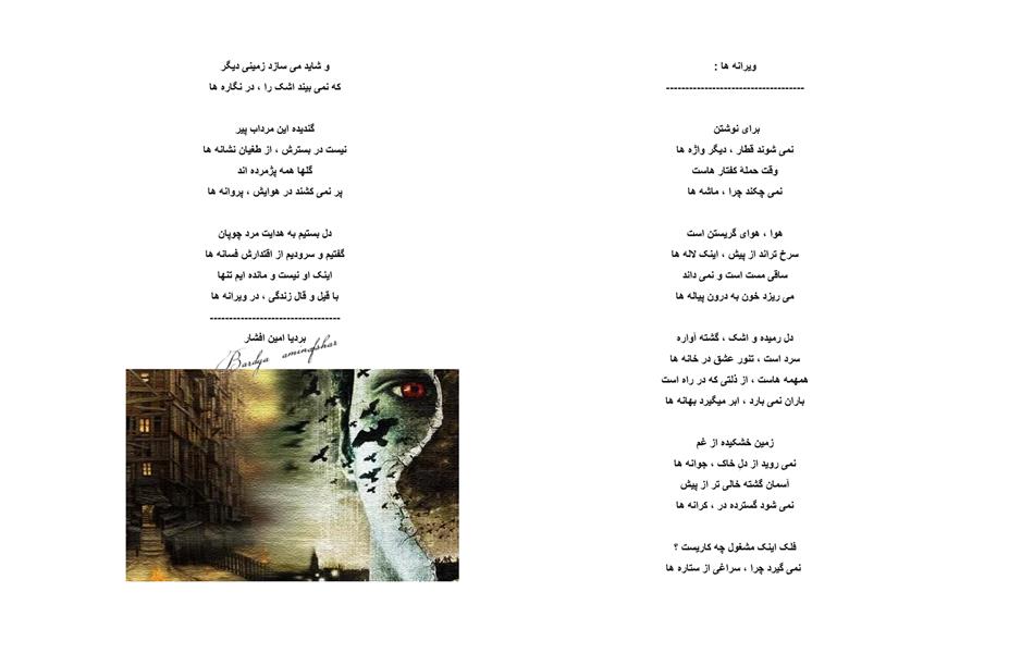 هنر شعر و داستان محفل شعر و داستان بردیا امین افشار ویرانه ها