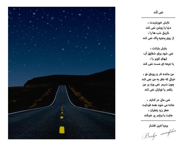 هنر شعر و داستان محفل شعر و داستان بردیا امین افشار نمی کُند