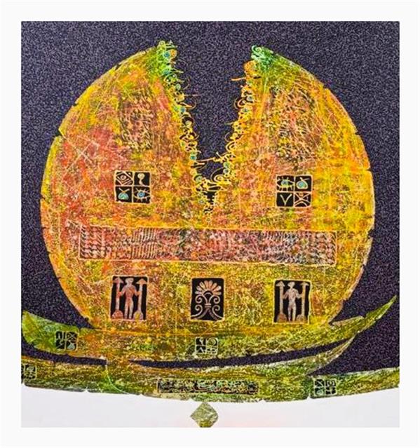 هنر خوشنویسی محفل خوشنویسی جواد یوسف زاده یلدا بپای زلف نگارم نمی رسد 
اکریلیک و مرکب روی بوم 