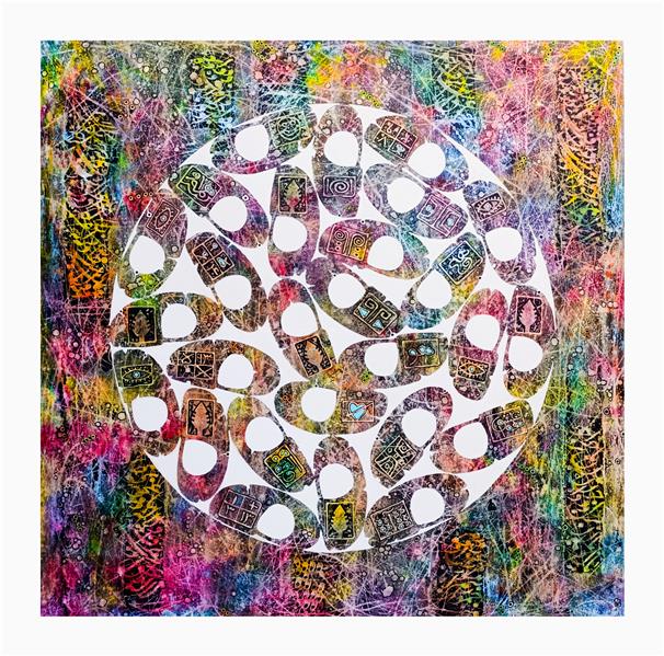 هنر خوشنویسی محفل خوشنویسی جواد یوسف زاده آه چه پهناور و ژرف است عشق 
آی شگفتا وچه شگرف است عشق 

اکریلیک و ترکیب مواد روی بوم 