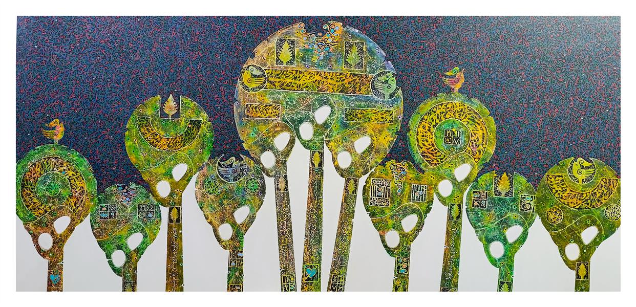 هنر خوشنویسی محفل خوشنویسی جواد یوسف زاده درختان.....
خوشتر از دوران عشق ایام نیست 
بامداد عاشقان را شام نیست 
ما همه چشمیم و تو نور ای صنم 
چشم بد از روی تو دور ای صنم 