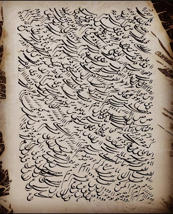هنر خوشنویسی محفل خوشنویسی زهرا اسلاملو این تابلو سیاه مشق نستعلیق در ابعاد A3 نوشته شده، زمان تقریبی برای کل عصر شش ساعت گذاشته شده است،با مرکب زنجانی و سایز قلم هم چلیپا؛ ابعاد قاب تابلو پهنای خود عرض قاب پنج سانتی متر و رنگ طلایی
#خوشنویسی #سیاه_مشق #نستعلیق
#قاب #طلایی #یلدااسلاملو