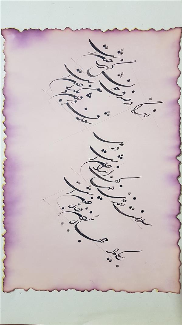هنر خوشنویسی محفل خوشنویسی رضا سلطان محمدی ابعاد کاغذ: ۳۵*۲۵ سانتیمتر
چلیپا با قلم ۲.۵ میل
