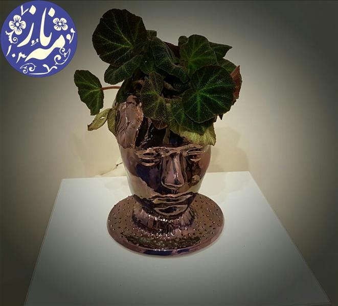 هنر سایر محفل سایر هنر ها مهنازدینیان #گلدان دکوراتیو#سرامیک#گلدان رومیزی#سفال#لعاب