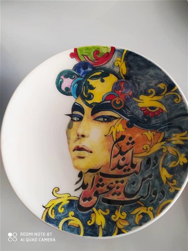 هنر سایر محفل سایر هنر ها بوژان رحیمی نقاشی لعابدار(زیر لعابی) دمای پخت ۱۱۰۰  درجه