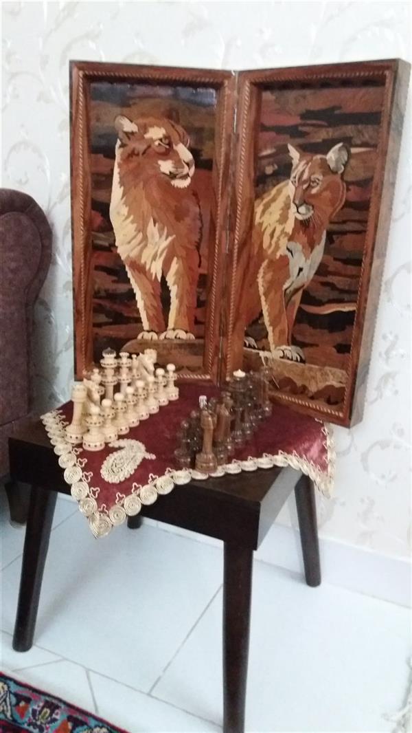 هنر سایر محفل سایر هنر ها شاهرخ رحمی  تخته نرد از چوب گردو 