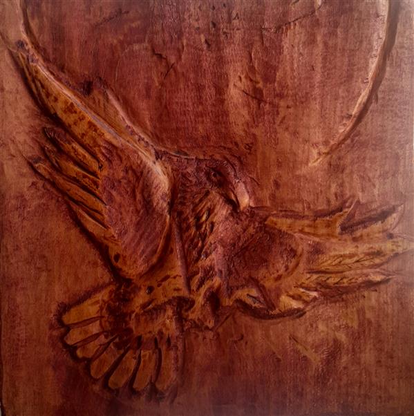 هنر سایر محفل سایر هنر ها حسین نوحی زادگان منبت عقاب رو چوب افرا : 21×21 cm ،موجود نمیباشد