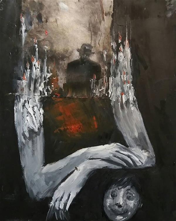 هنر نقاشی و گرافیک نقاشی سورئال سحرناز کتانی اکرلیک و رنگ روغن روی گلاسه
۲۰×۳۰