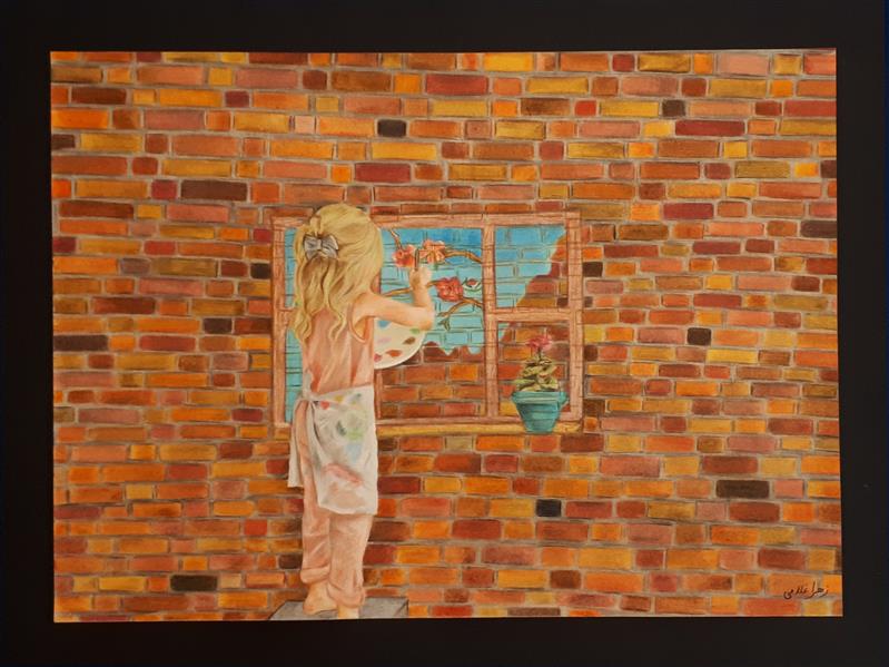 هنر نقاشی و گرافیک نقاشی پنجره زهرا غلامی باز کن #پنجره ها را و بهاران را باور کن
تکنیک #مدادرنگی روی مقوا
ابعاد: 28×38.5