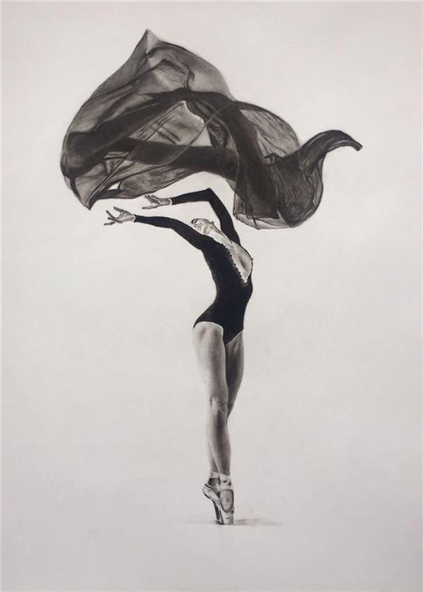 hassan alamouti charcoal on ashtenbache paper 