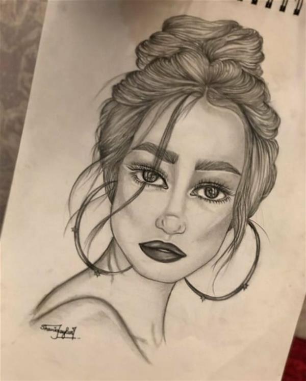 Shania Taylor Canvas paper charcoal art