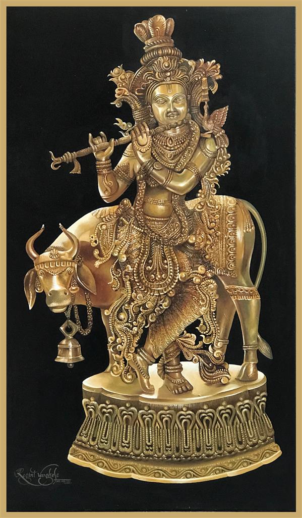 Artist Regint Varghese Oil on canvas