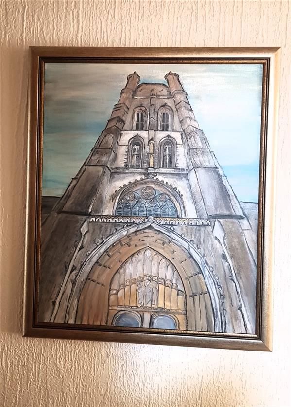 Ana Radic acrylic canvas with old gold frame