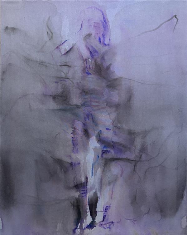 Gela Mikava mixed media on linen canvas.
This work does not merely depict chaos—it lives within it. Displaced Realities is an exploration of the precariousness of human experience, where what appears stable is constantly on the verge of collapse. It speaks to the fragility of structures—mental, physical, societal—that we rely on to define our place in the world. The composition fractures time and perception, reflecting a deep internal dissonance where the body and mind fall out of rhythm with their environment.

Here, reality is never fixed; it is fluid, unsettled, and endlessly reconfigured. The figures—often distorted, incomplete, or caught in ambiguous motion—represent the tension between presence and absence, identity and dissolution. They inhabit a space that is both familiar and alien, echoing the psychological states of displacement, dissociation, and longing for coherence.

The painting captures the ceaseless transformation of the human con